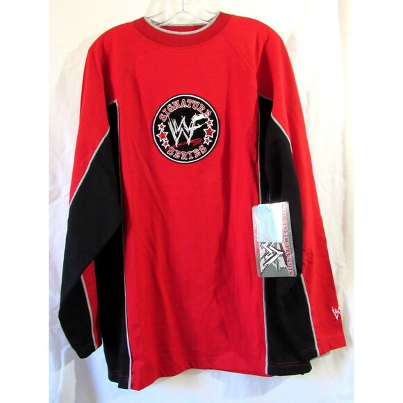 WWF War Zone Signature Series Red & Black Wrestling 1999 Vintage Shirt M NWT - Picture 1 of 11